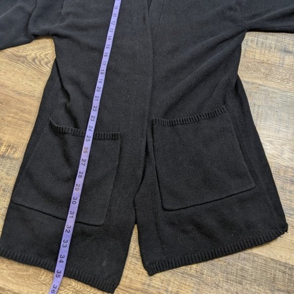 ARITZIA Wilfred Leandre Cardigan Black Cotton Long Sleeve - Picture 7 of 10